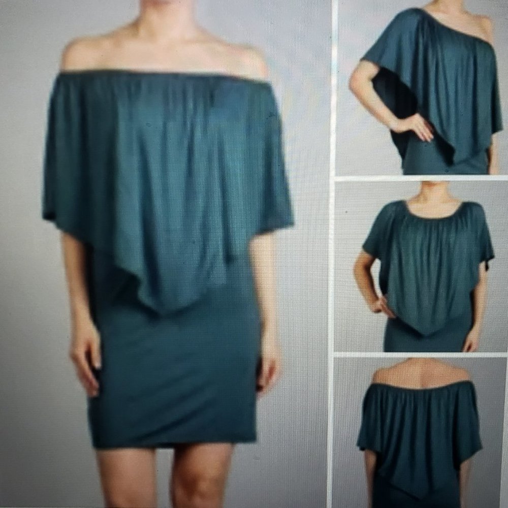 Chatoyant Blue Dress, 4 way wear, Size Small